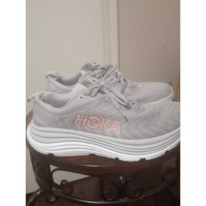 Hoka One One Womens Gaviota 5 1134270 HMRG Gray Running Shoes Sneakers Sz 9.5 D